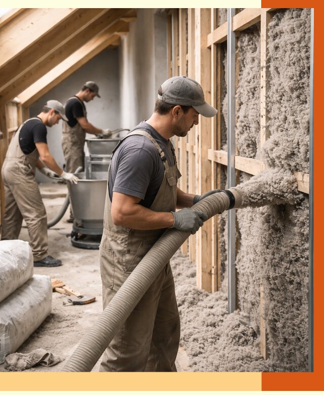 Утепление таунхауса эковатой в Ишиме от 2286 руб./м² — монтаж и задувка | ТепломастерШм