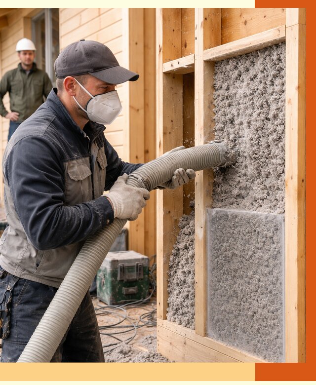 Утепление дома из бруса эковатой в Ишиме от 1923 руб/м2 | ТепломастерШм