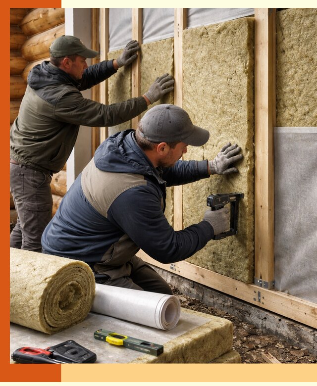 Утепление бревенчатого дома под ключ в Ишиме