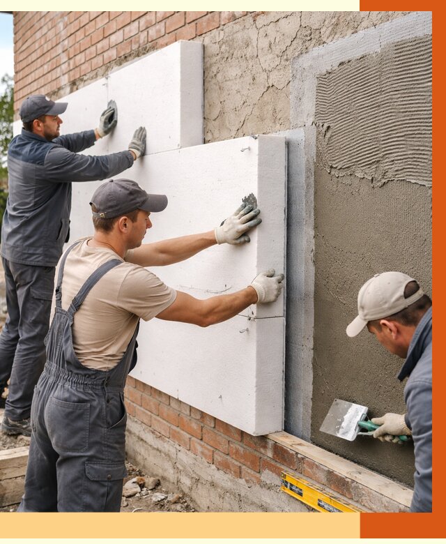 Утепление кирпичного дома в Ишиме от 4365 руб. под ключ | ТепломастерШм