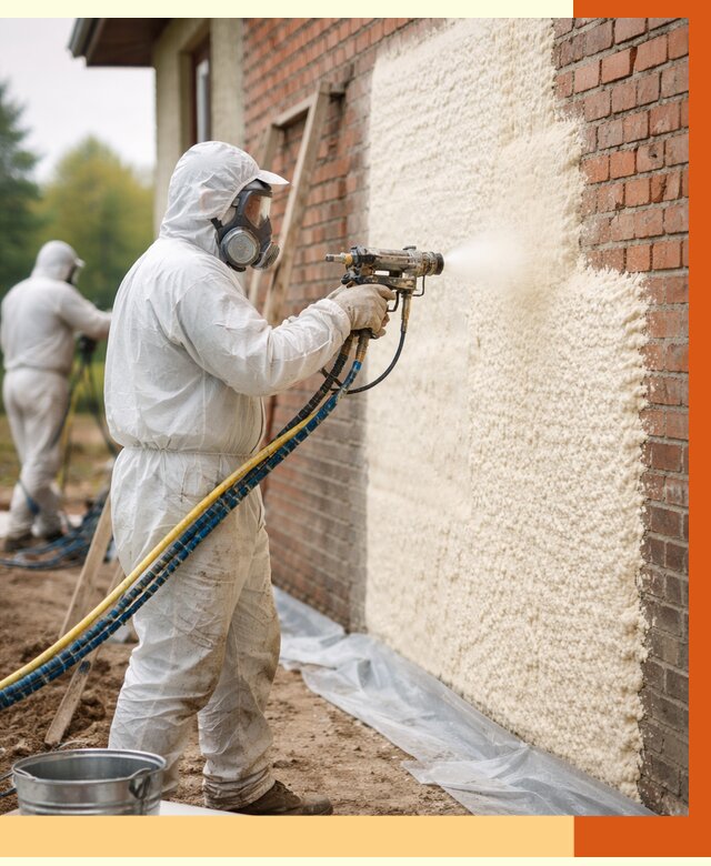 Утепление кирпичного дома ППУ в Ишиме под ключ от 6755 руб. | ТепломастерШм