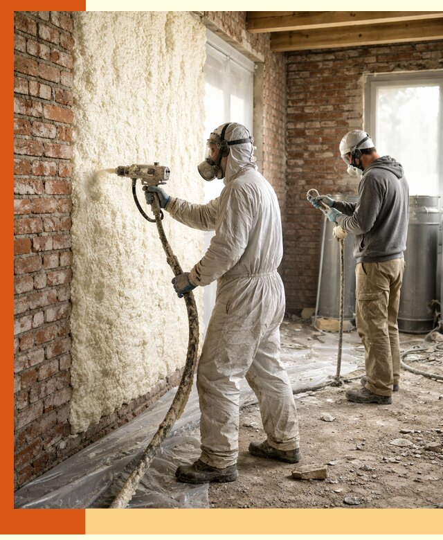 Утепление кирпичного дома пенополиуретаном в Ишиме