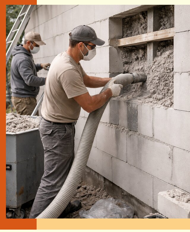 Утепление дома из газобетона эковатой в Ишиме