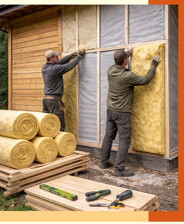 Утепление бани снаружи в Ишиме от 88341 руб. под ключ | ТепломастерШм