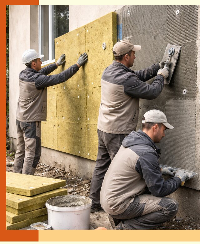 Утепление фасада под штукатурку в Ишиме — энергоэффективная технология