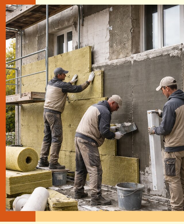 Утепление фасада зданий и домов в Ишиме