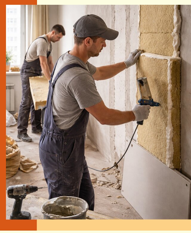 Утепление стен изнутри в Ишиме — качественно и эффективно