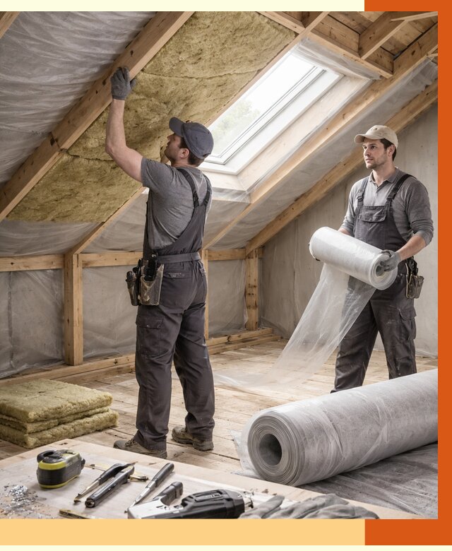 Утепление крыши изнутри мансарды в Ишиме от 4365 руб./м² | ТепломастерШм