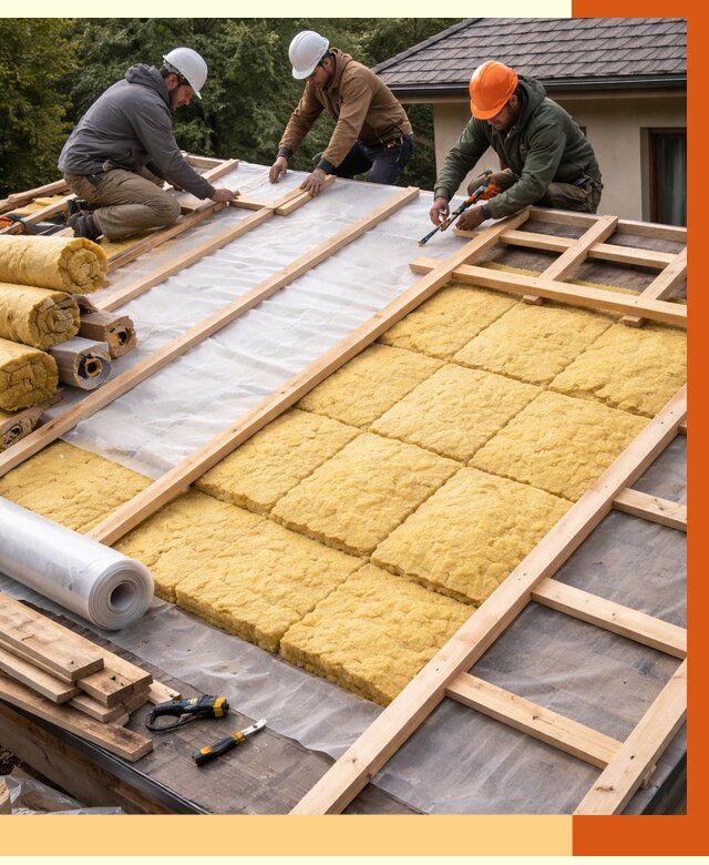 Утепление скатной крыши в Ишиме от 1299 руб./м2 под ключ | ТепломастерШм