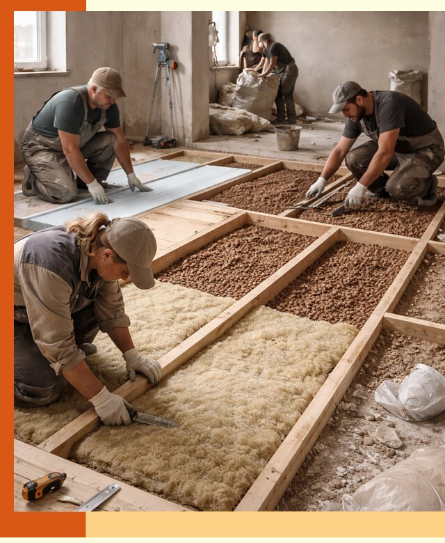 Утепление перекрытий жилых и промышленных зданий в Ишиме