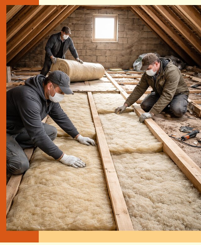 Утепление чердака в Ишиме — профессиональная теплоизоляция кровли