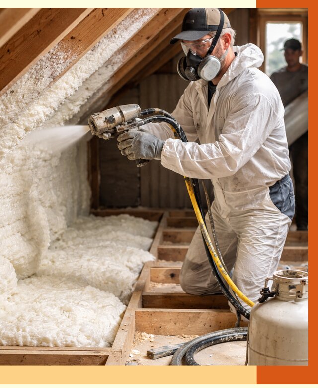 Утепление чердака ППУ в Ишиме от 8959 руб./м2 — услуга под ключ | ТепломастерШм