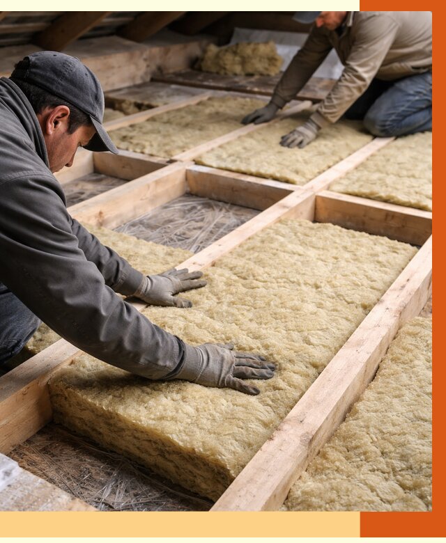 Утепление чердака минватой в Ишиме от 3638 руб/м2 под ключ | ТепломастерШм