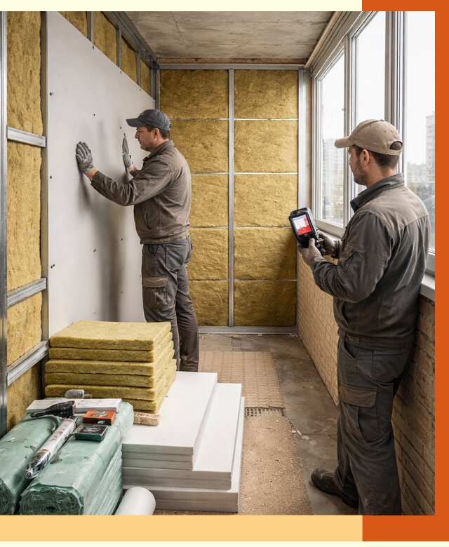 Утепление балкона в Ишиме от 4677 руб. под ключ | ТепломастерШм