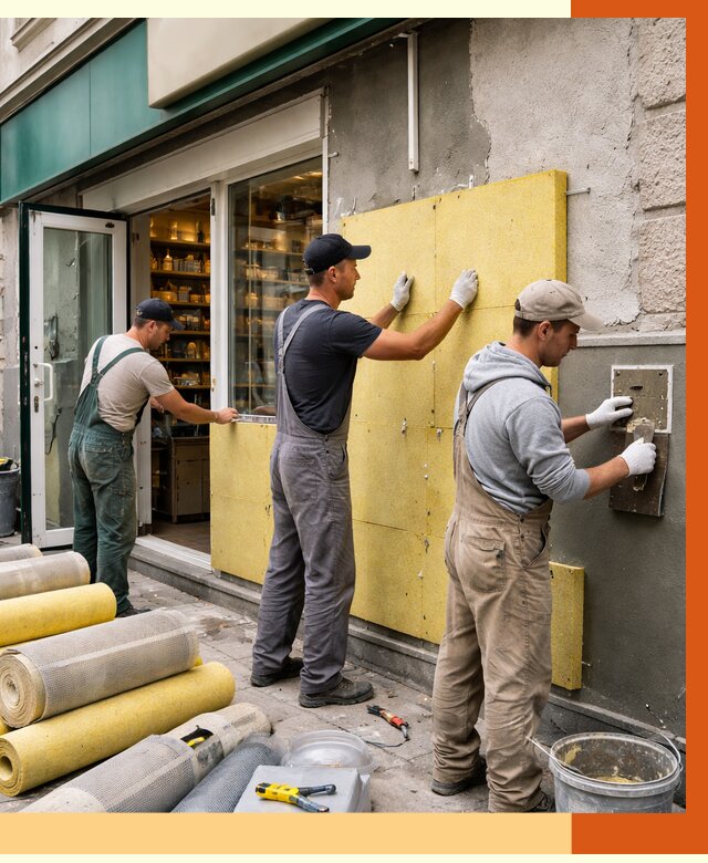 Утепление магазина в Ишиме от 4677 руб/м2 — цена, стены и снаружи | ТепломастерШм