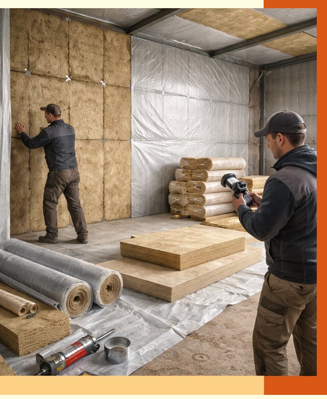 Утепление теплого склада в Ишиме под ключ от 11952 руб/м² | ТепломастерШм