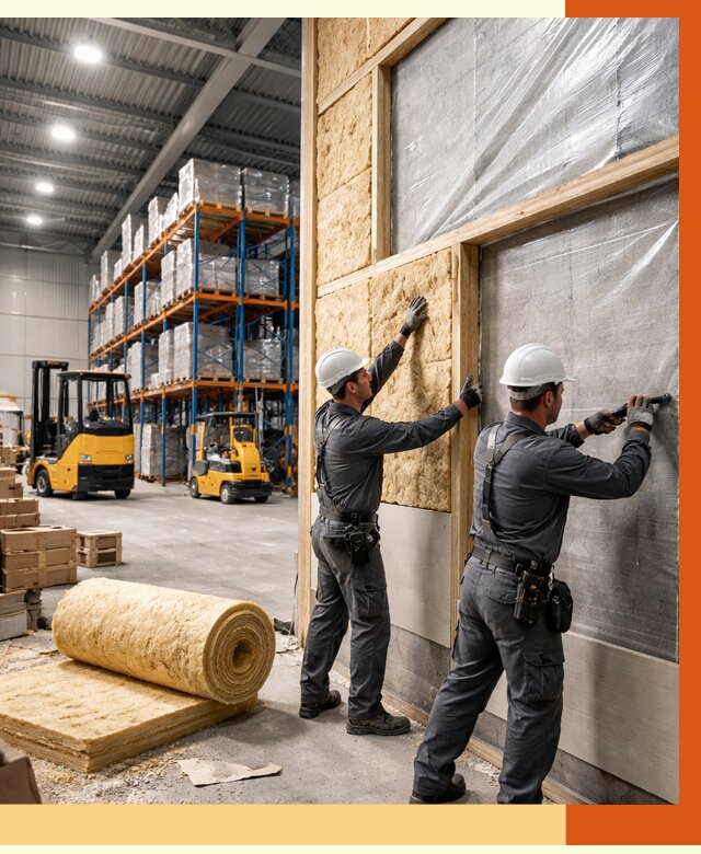 Утепление склада с техникой в Ишиме от 4365 руб./м2 — комплексно под ключ | ТепломастерШм