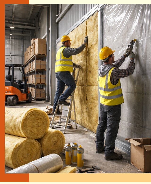 Утепление склада с техникой в Ишиме под ключ