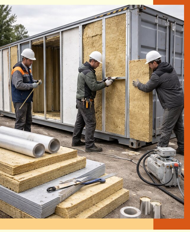 Утепление морского контейнера в Ишиме от 3897 руб. под ключ | ТепломастерШм