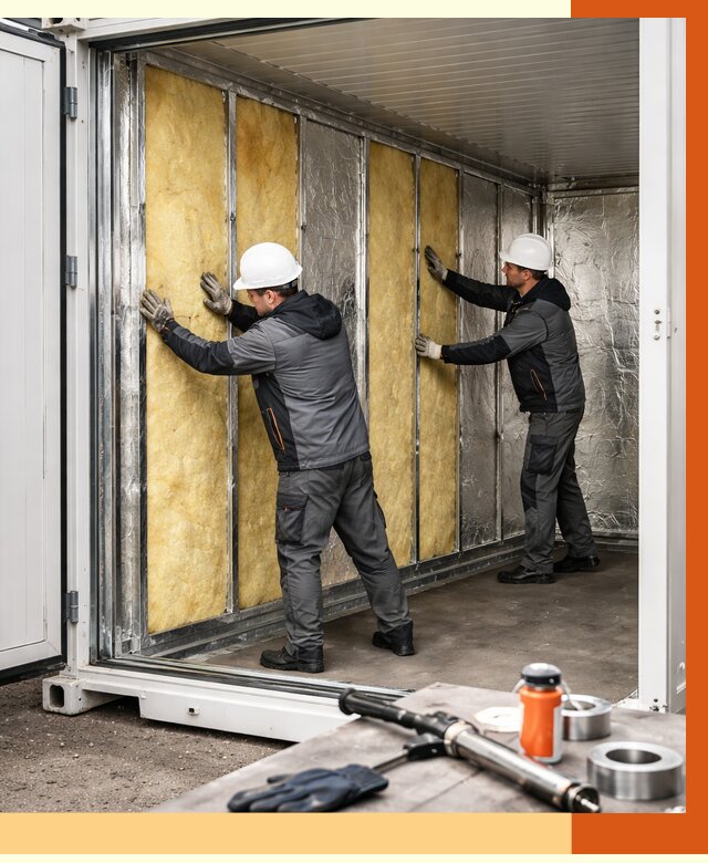 Утепление рефрижераторного контейнера в Ишиме от 46769 руб./м² | ТепломастерШм