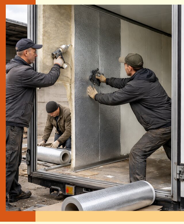 Утепление холодильного кузова в Ишиме — монтаж и теплоизоляция