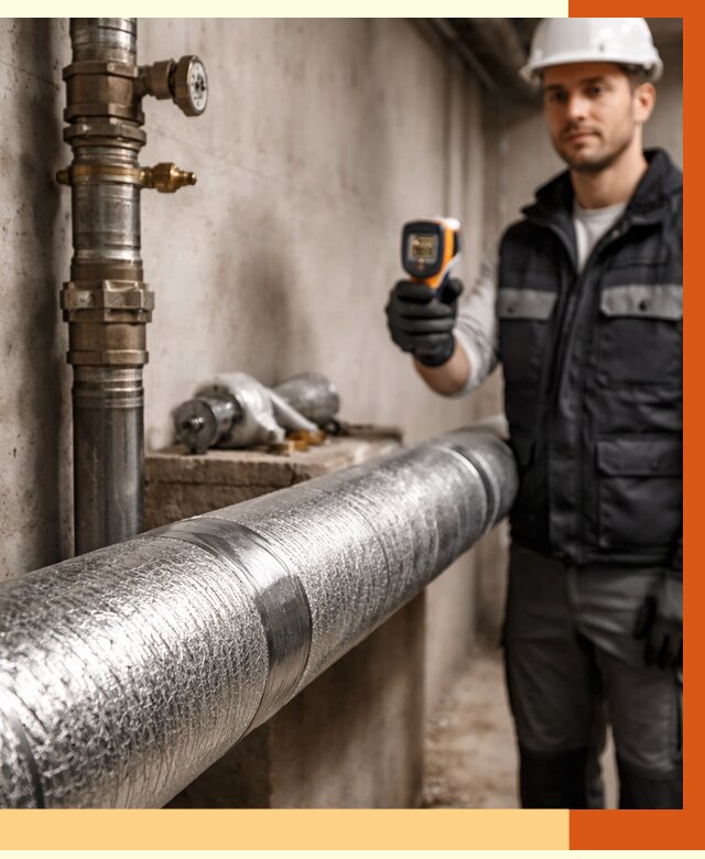 Утепление труб водоснабжения в Ишиме от 8834 руб. за м² — услуги ТепломастерШм