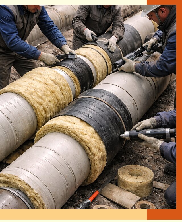 Утепление трубопровода в Ишиме под ключ от 1923 руб. — надежно и выгодно | ТепломастерШм