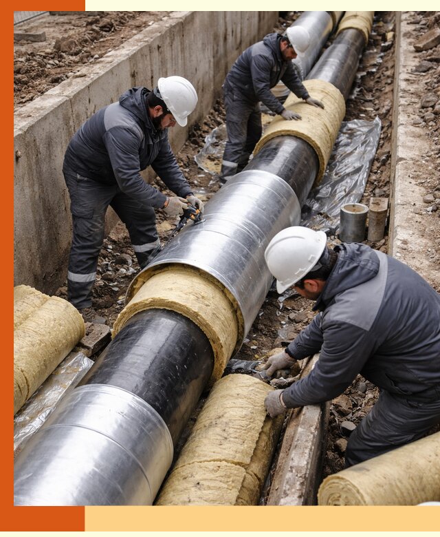 Утепление теплотрассы в Ишиме: утеплительные работы и материалы