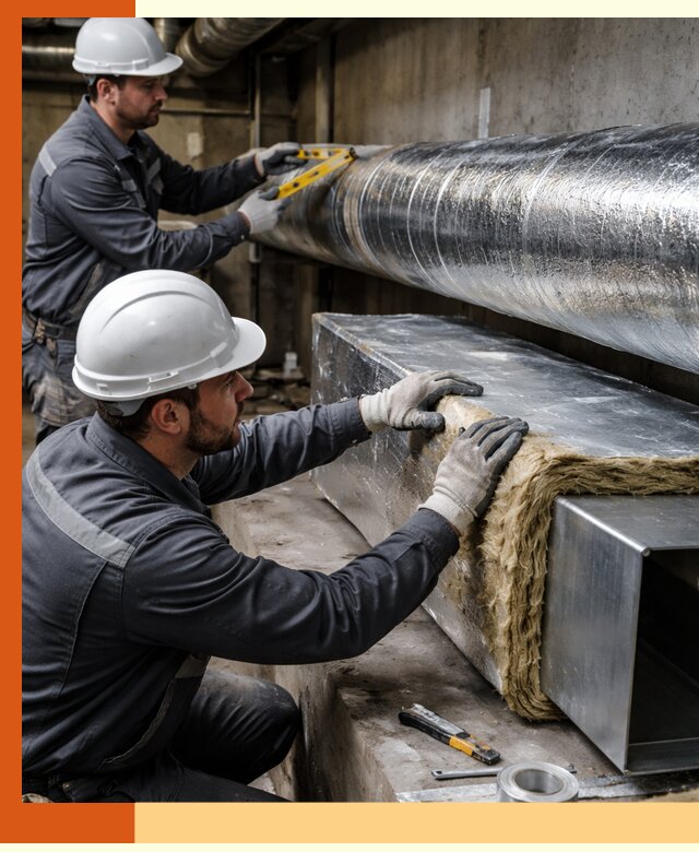 Профессиональное утепление воздуховодов и теплоизоляция в Ишиме