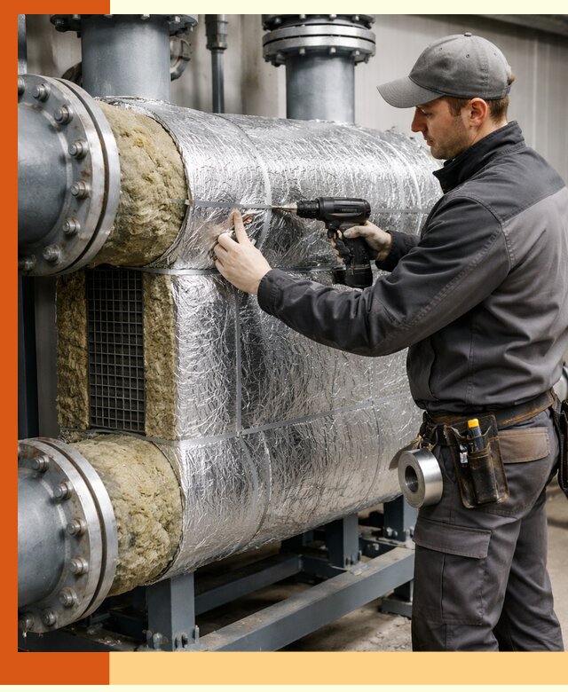 Утепление теплообменника в Ишиме — профессиональная теплоизоляция оборудования