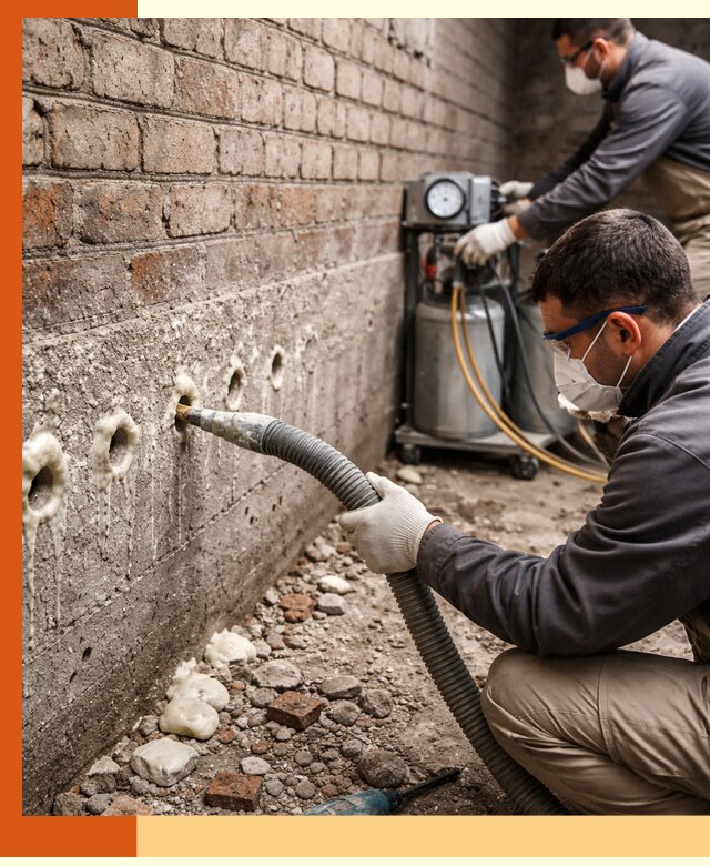 Заполнение колодцевой кладки ППУ в Ишиме быстро и герметично