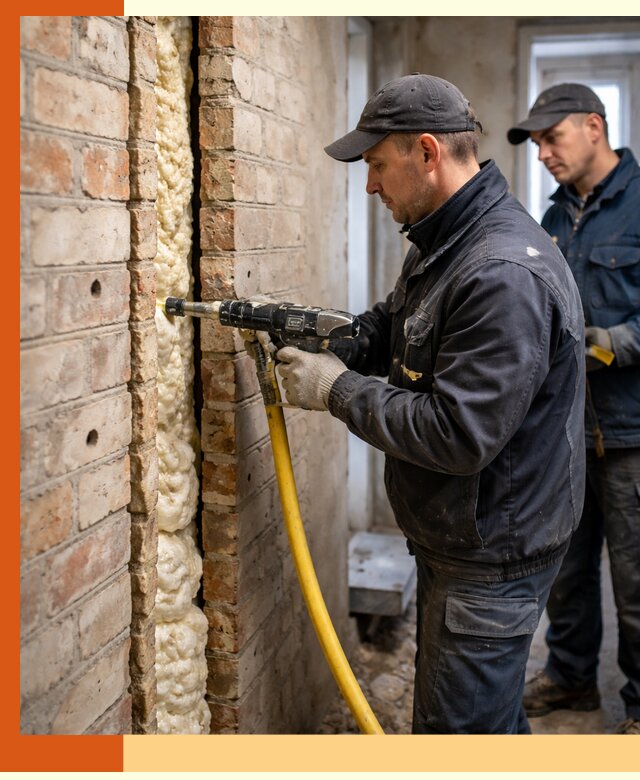 Межстеновое утепление пенополиуретаном в Ишиме