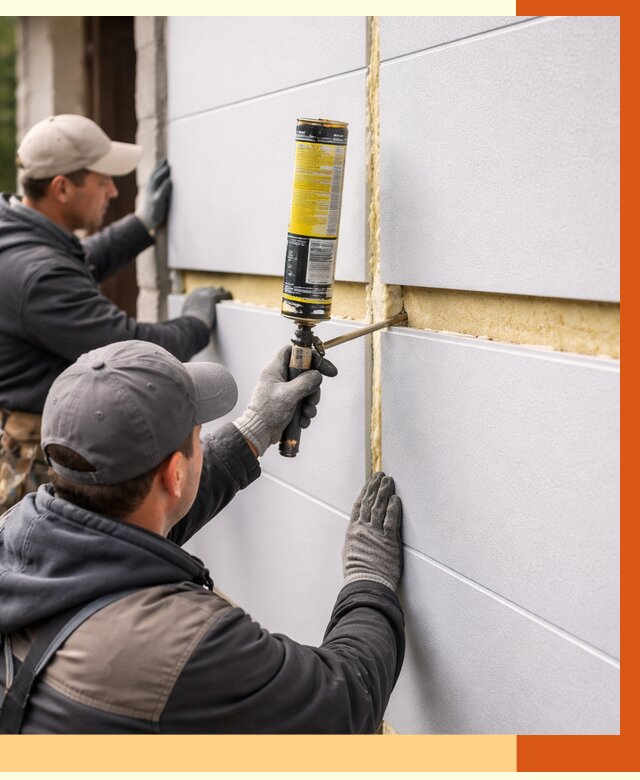 Утепление сэндвич панелей ППУ в Ишиме от 4365 руб. за м2 | ТепломастерШм