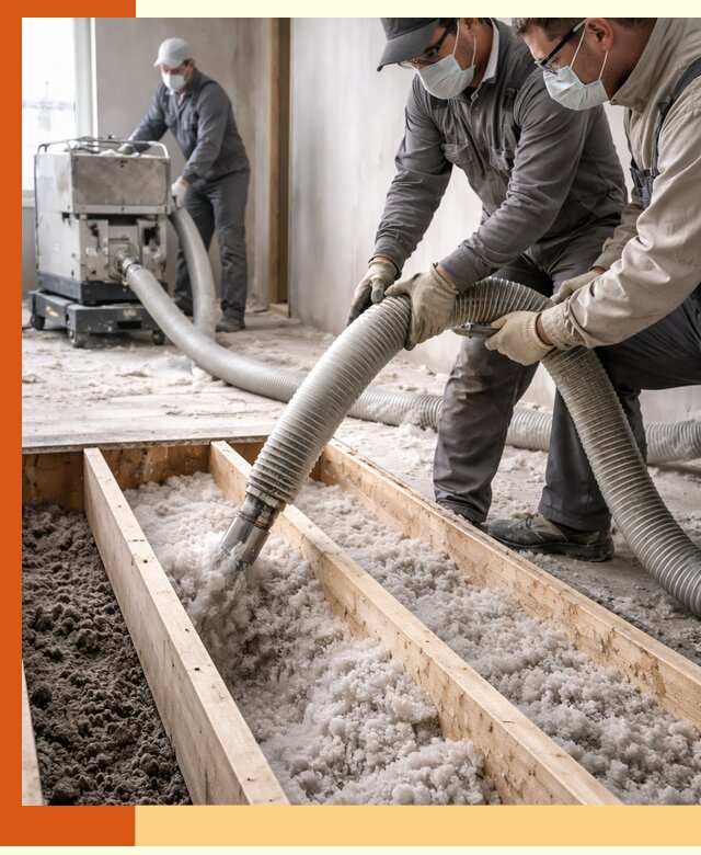 Заполнение полостей межэтажного перекрытия в Ишиме эффективно и герметично