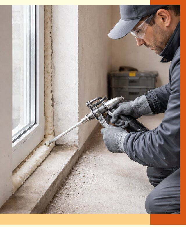 Герметизация стыков ППУ в Ишиме от 1715 руб. за м2 — утепление примыканий под ключ | ТепломастерШм