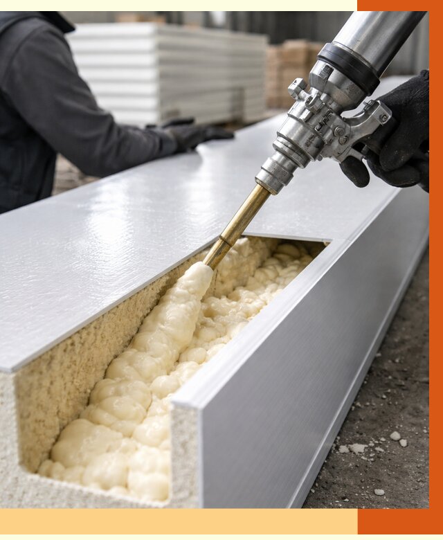 Заполнение пустот холодильных панелей в Ишиме от 7795 руб. | ТепломастерШм