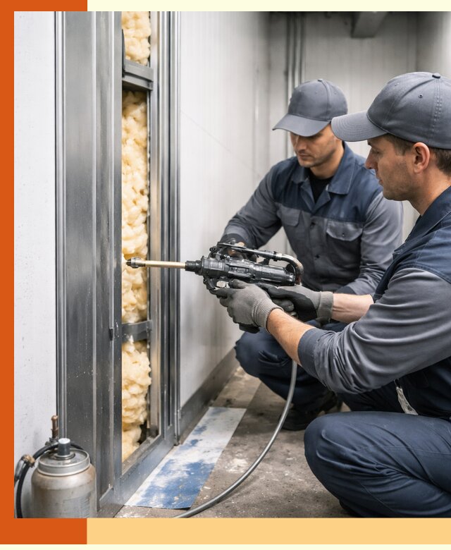 Заполнение пустот холодильных панелей в Ишиме специализированной пеной