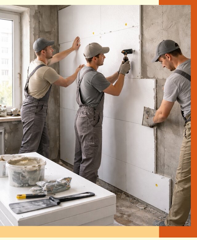 Утепление пенопластом домов и стен в Ишиме от 1923 руб. — ТепломастерШм