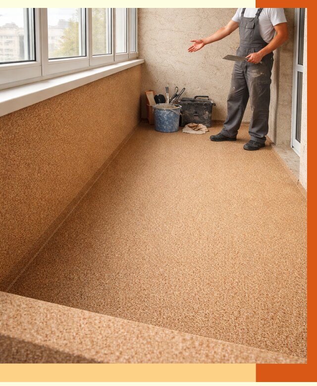 Утепление балкона жидкой пробкой в Ишиме от 3793 руб/м² под ключ | ТепломастерШм