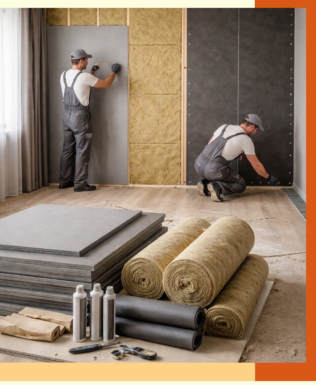 Шумоизоляция дома в Ишиме от 4677 руб/м2 — комплексная звукоизоляция под ключ | ТепломастерШм