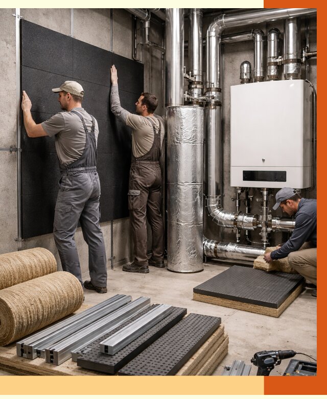 Шумоизоляция котельной в Ишиме от 6755 руб. под ключ | Профессиональная звукоизоляция — ТепломастерШм