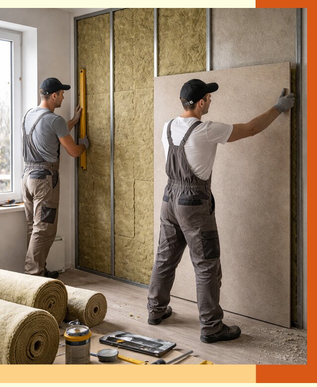 Шумоизоляция стен в Ишиме от 4677 руб/м2 — звукоизоляция стен под ключ | ТепломастерШм