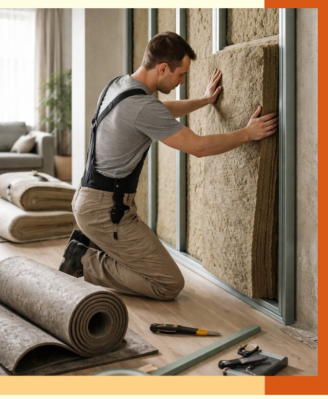 Шумоизоляция перегородок в Ишиме от 1715 руб. за м2 — ТепломастерШм