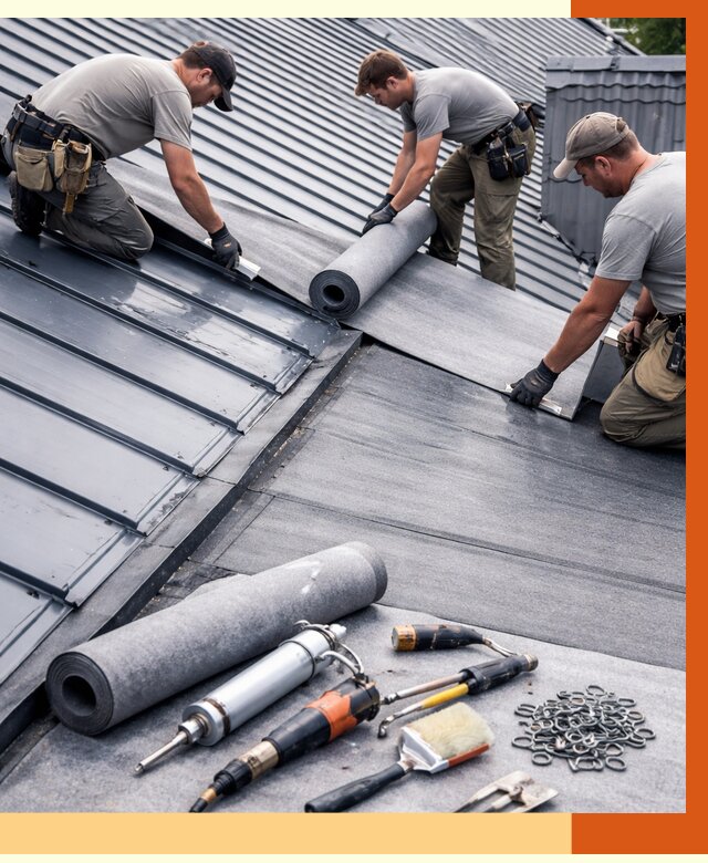 Гидроизоляция металлической кровли полимочевиной в Ишиме от 8834 руб. | ТепломастерШм