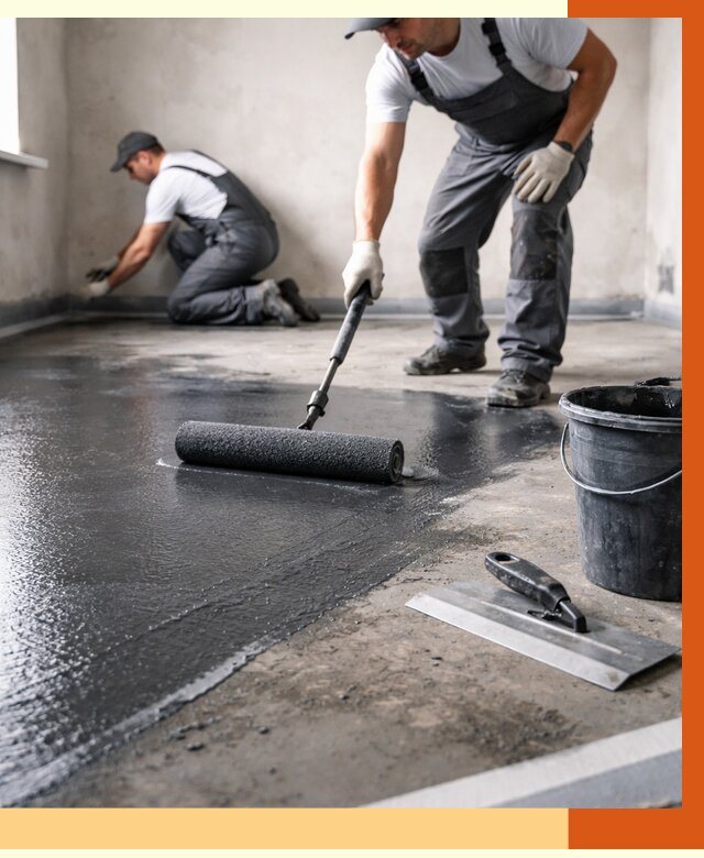 Профессиональная гидроизоляция пола в Ишиме от 8834 руб. под ключ | ТепломастерШм