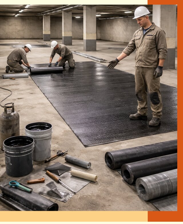 Гидроизоляция паркинга в Ишиме от 1247 руб/м² — профессиональная защита | ТепломастерШм