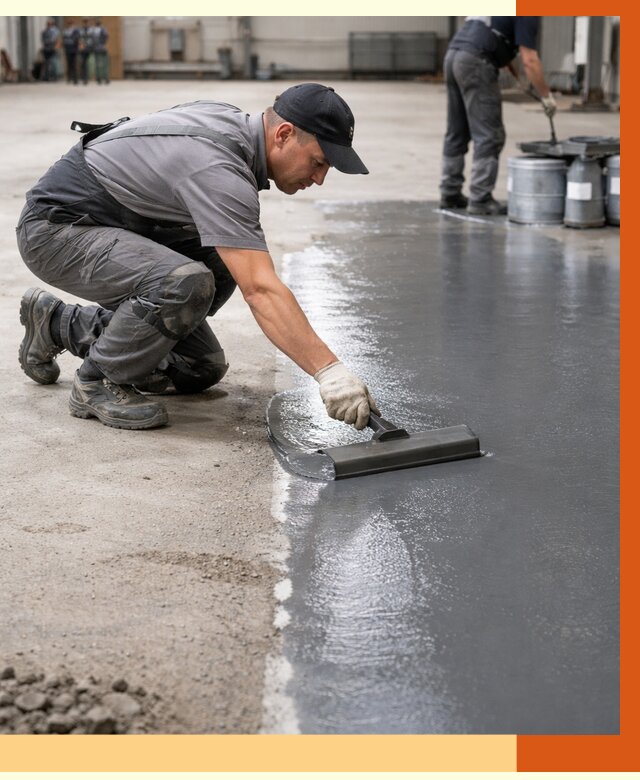 Гидроизоляция промышленного пола в Ишиме от 1247 руб./м2 — ТепломастерШм специалисты под ключ