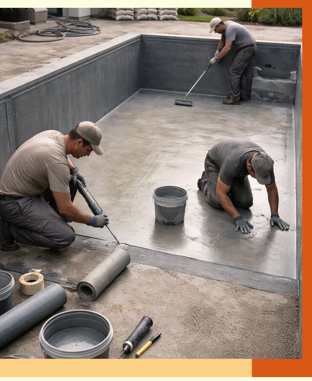 Профессиональная гидроизоляция бассейна в Ишиме от 6755 руб. за м2 | ТепломастерШм