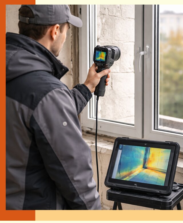 Тепловизионное обследование дома в Ишиме для выявления утечек тепла