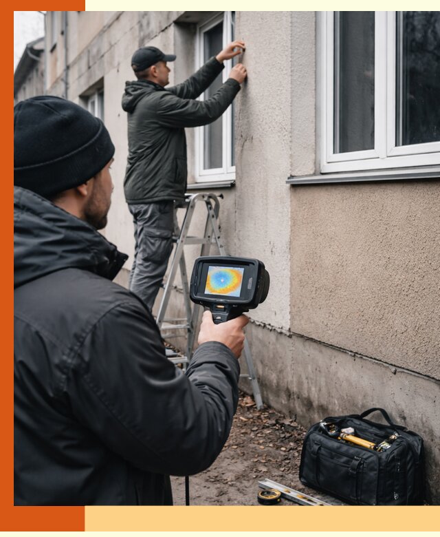 Тепловизионное обследование фасада в Ишиме для выявления дефектов